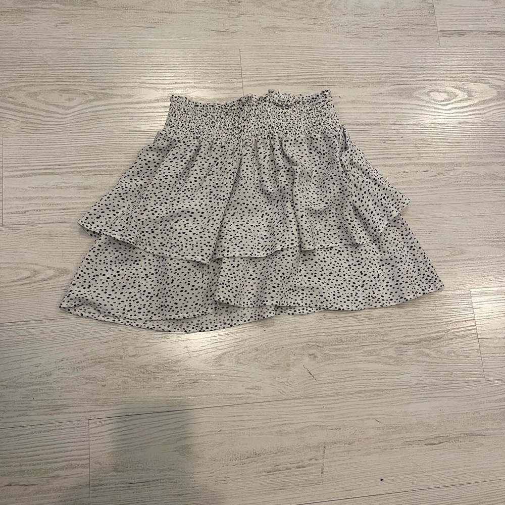 Black and White Polka Dot Skirt